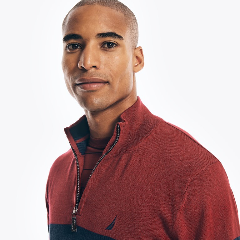 Comprar Su teres Nautica Navtech Striped Quarter zip Hombre Rojas