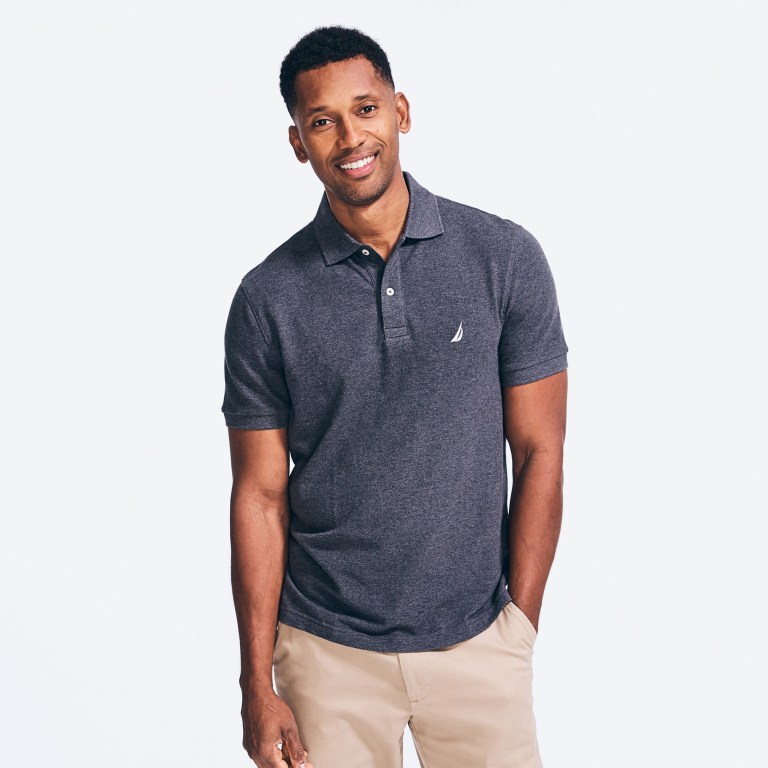 Camisa Polo Nautica 2024 Classic Fit Deck Hombre Gris